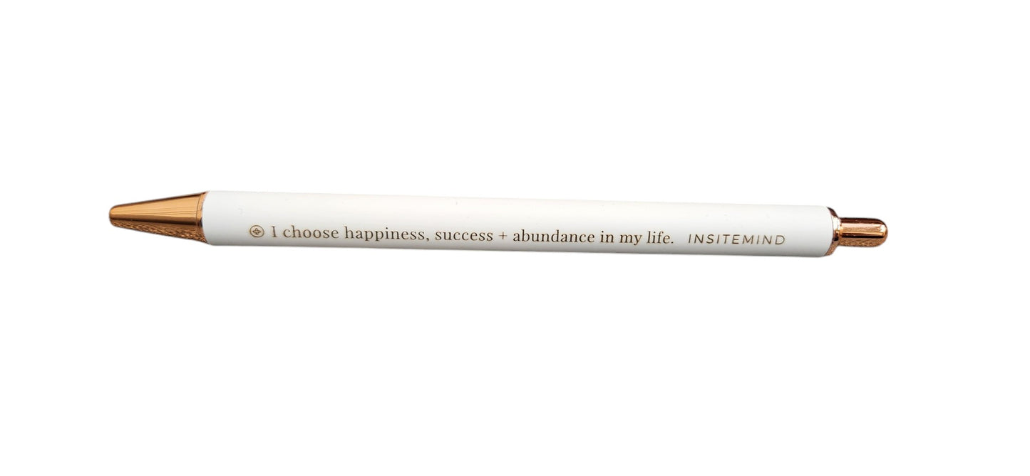 I Choose Happiness Success and Abundance Affirmation Pen