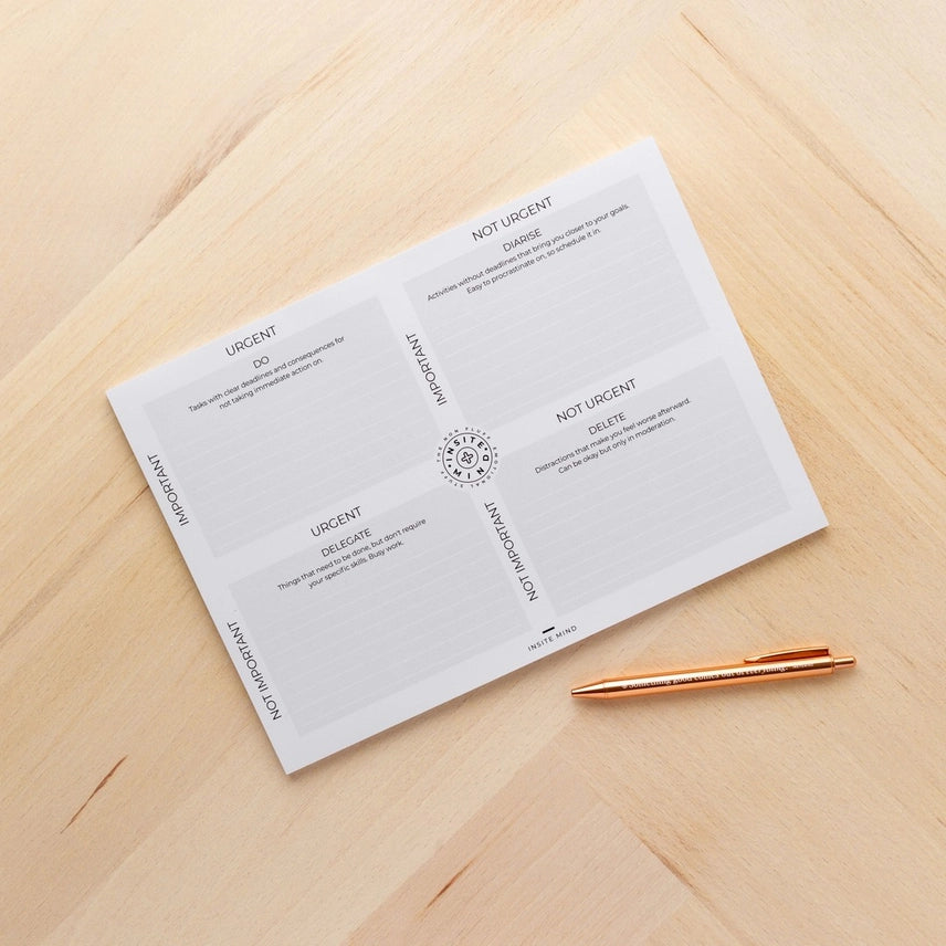 Urgent vs Important Notepad